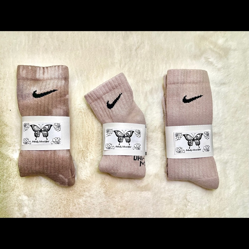 Tye dye hand made tye dye Nike socks
